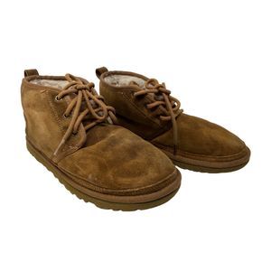 Ugg Neumel boots mens 8 brown suede lace up shoes womens 9 chukka